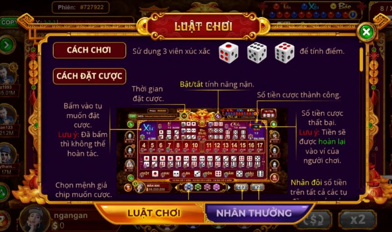 Sicbo 2 Chọn trò chơi Sicbo
