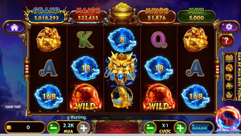 Nổ hũ Kho Báu Tứ Linh 1 Giao diện nổ hũ Kho Báu Tứ Linh đậm chất Á Đông